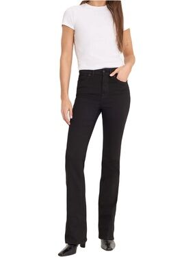 Good american soft tech good classic bootcut jeans in black 10/30